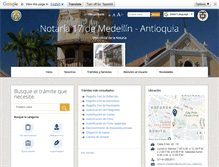 Tablet Screenshot of notaria17medellin.com.co
